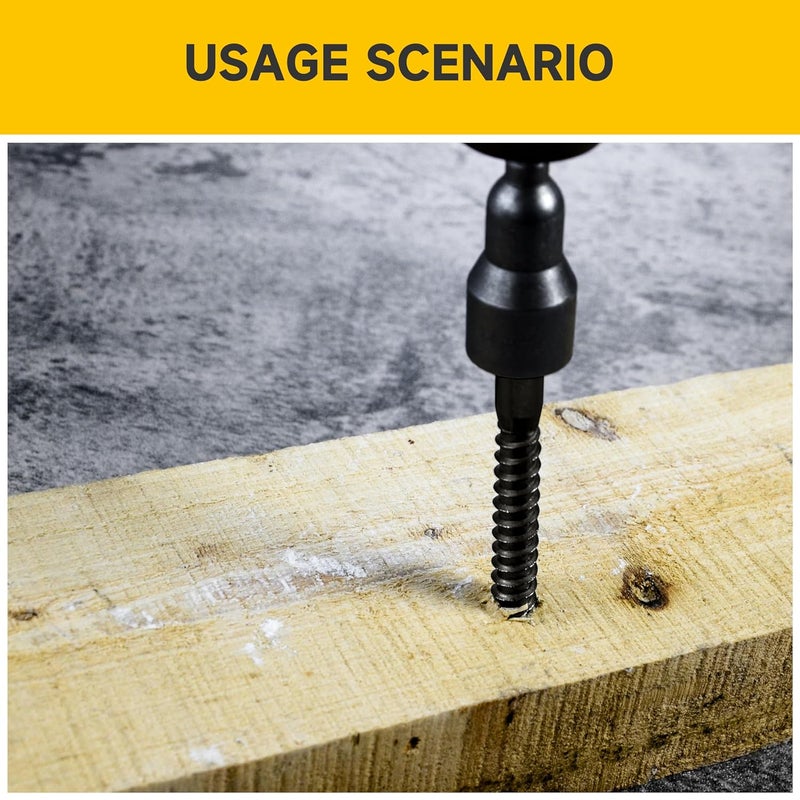 MYWISH (6Sets) 1/2" x 4" Hex Head Lag Bolts, Heavy Duty Lag Screws with Washers, 304 Stainless Steel Bolts 18-8, Lag Screws Wood Screws, Fully Thread Black Oxide, 1/2 Bolt by - Image 5